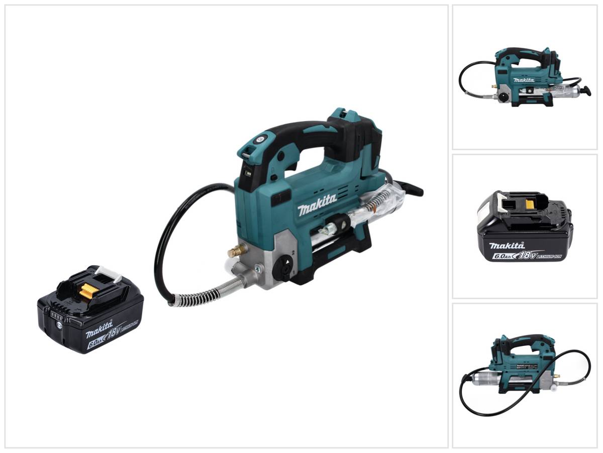 Makita DGP 180 G1 Akku Fettpresse 18 V 690 bar + 1x Akku 6,0 Ah - ohne Ladegerät