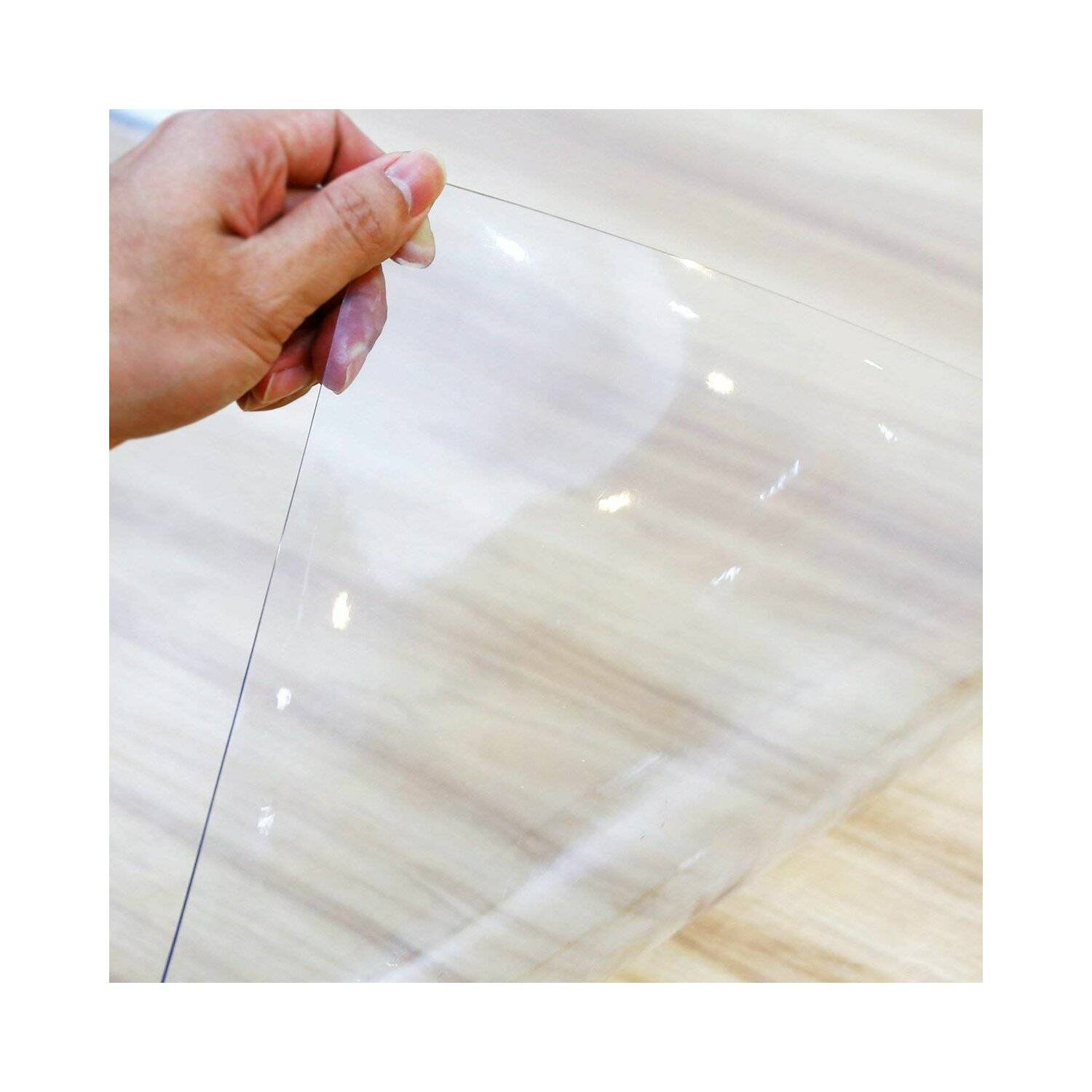 Tischfolie 1.7mm Tischdecke 80 cm 70 cm Schutzfolie Tischschutz Tischmatte PVC transparent klar abwaschbar