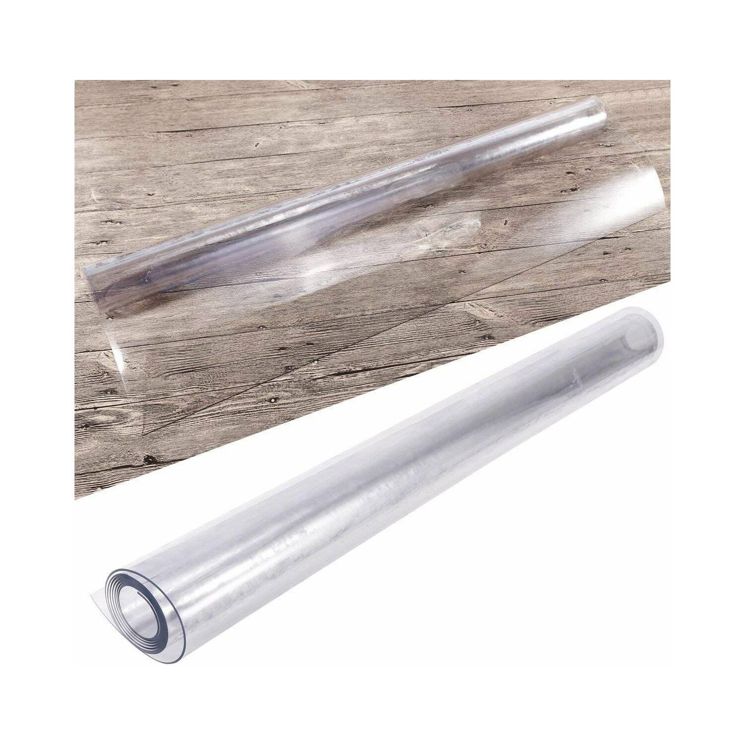 Tischfolie 1.7mm Tischdecke 80 cm 80 cm Schutzfolie Tischschutz Tischmatte PVC transparent klar abwaschbar