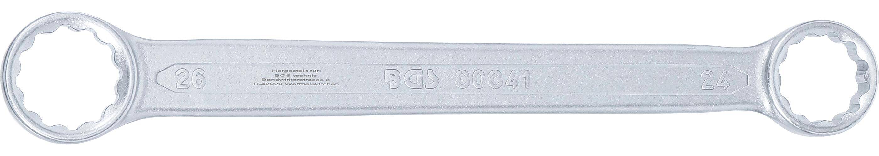 BGS Doppel-Ringschlssel | extra flach | SW 24 x 26 mm