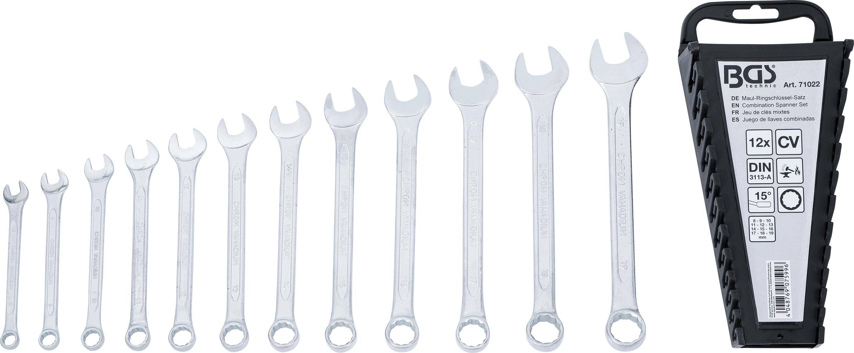 BGS Maul-Ringschlssel-Satz | SW 8 - 19 mm | 12-tlg.
