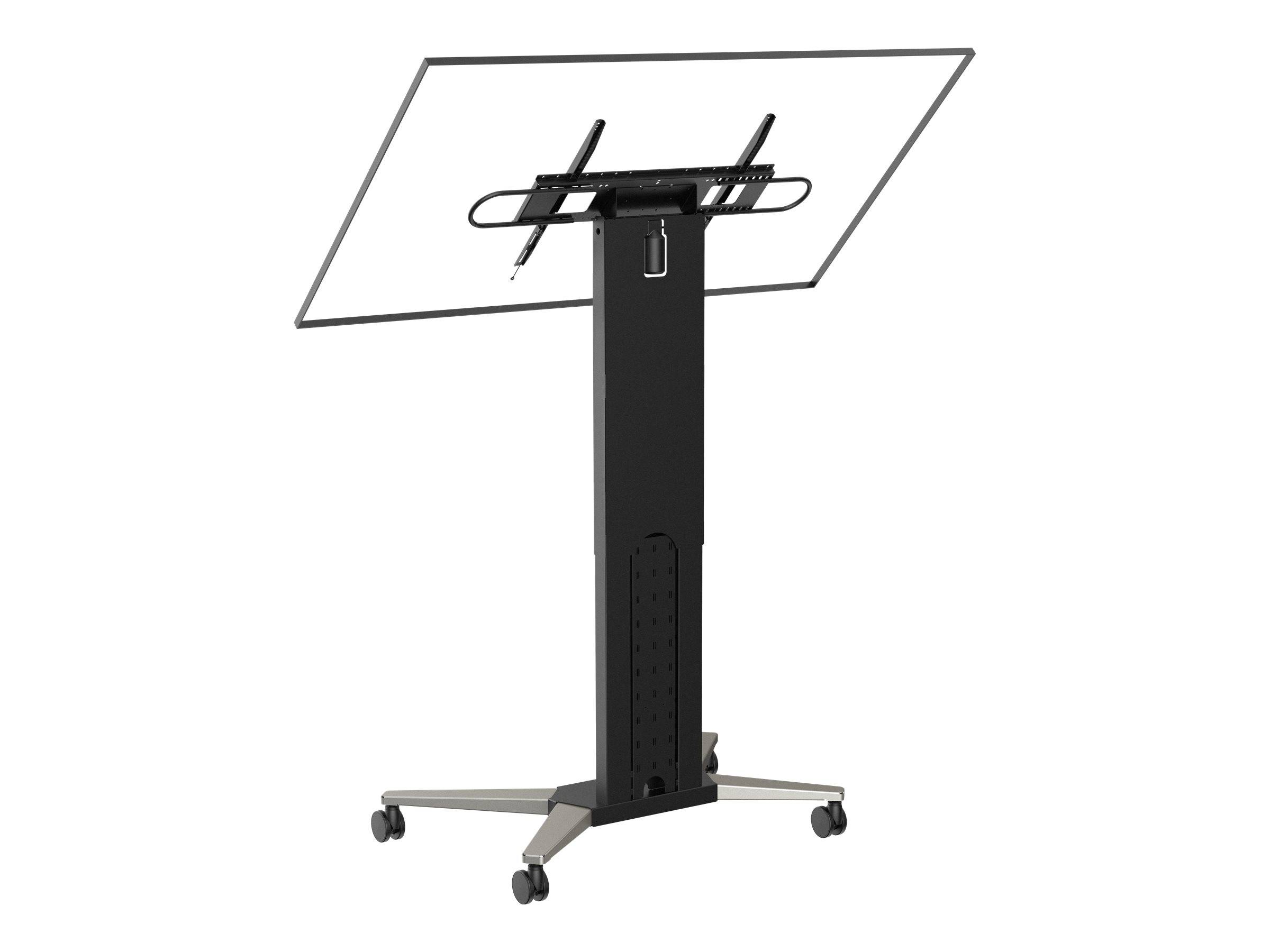 Vision - Wagen - motorisiert - für Flachbildschirm - Trolley - Stahl - mattschwarz - Bildschirmgröße: 119.4-228.6 cm (47