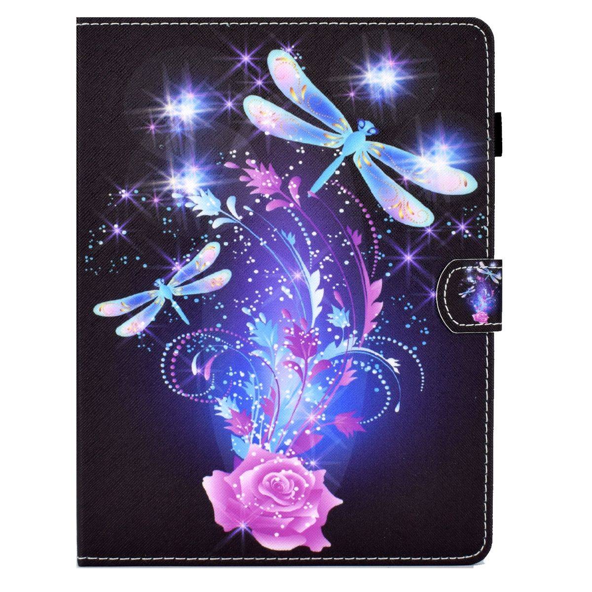 Kunstleder Tablet Cover Tasche Schmetterling für PocketBook InkPad X Schwarz Hülle Case Etui