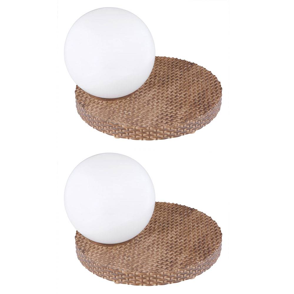 Solar Terrassendeko Outdoor Tisch Solar Windlicht für Außen Solarlampe Akku Rattan Optik Solarkugel Garten Deko Balkon, hellgrau weiß, 1x LED, LxHx