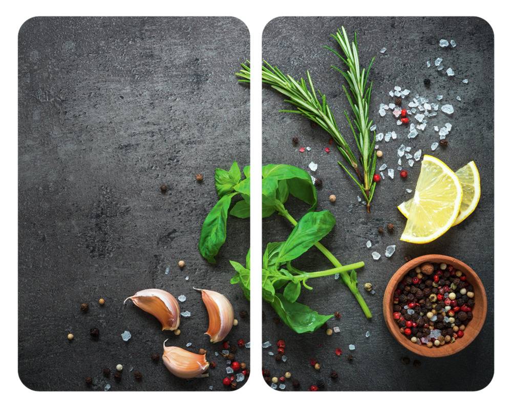 Herdabdeckplatten Universal Kräuter 2er Set