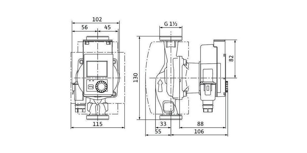 Wilo Hoch-Eff-Pum Stratos PICO plus 2.0 Nassläufer Typ 25/0,5-6-130 G