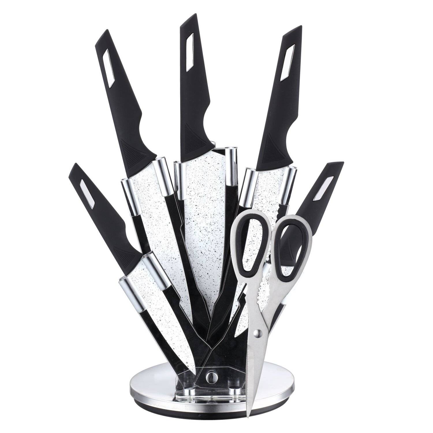 7-teiliges Profi Messer-Set drehbar Messerset sehr hochwertiges Schälmesser Küchenmesser Set Kochmesser Motiv 2