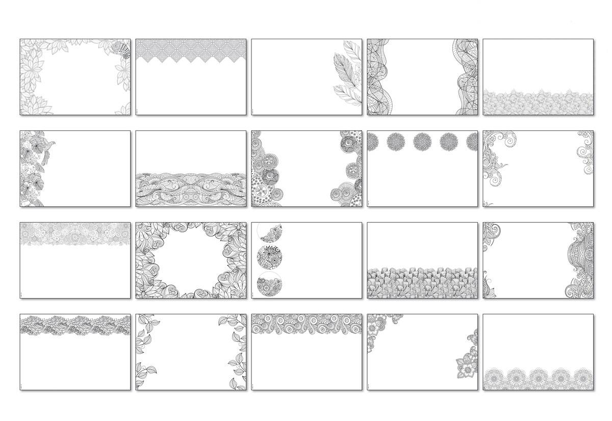 SIGEL Papier-Schreibunterlage Design, Adult Coloring, 595x410 mm, 20 Blatt