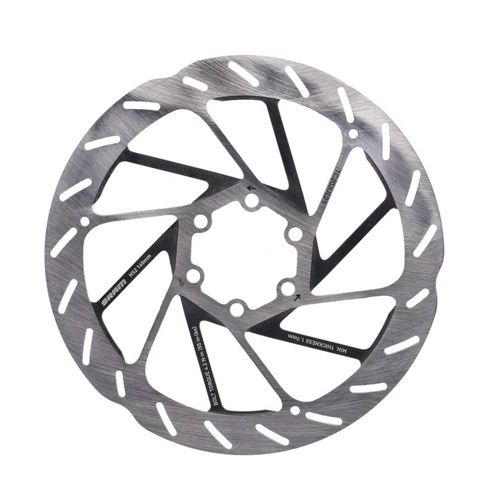 SRAM 00.5018.176.000 Bremsscheibe "HS2" Rounded, Ø 160 mm, 6-Loch, mit Schrauben, schwarz/silber