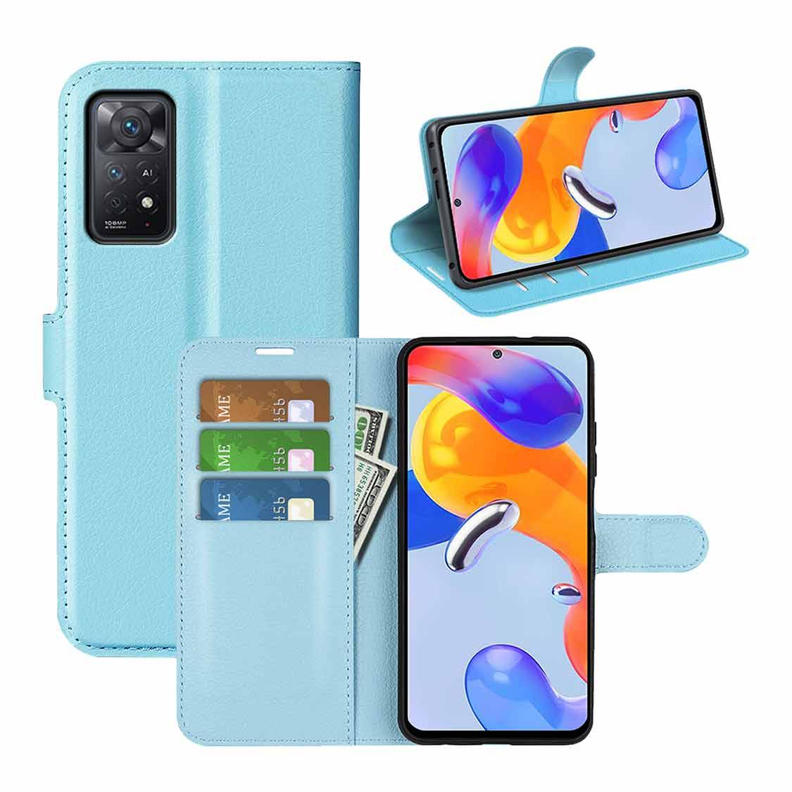 Für Xiaomi Redmi Note 11 Pro 5G Handy Tasche Wallet Premium Schutz Hülle Case Cover Etuis Neu Zubehör Blau