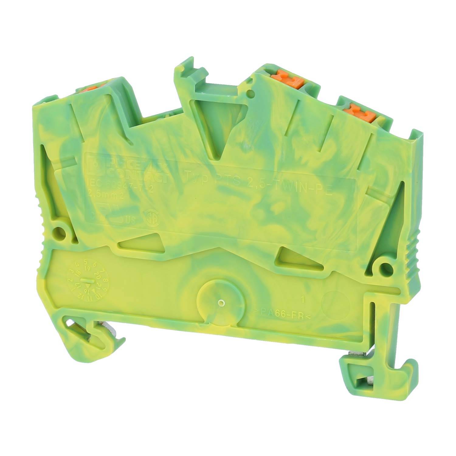 Phoenix Contact Schutzleiter-Reihenklemme PTS 2,5-TWIN PE Push-In-Anschluss Querschnitt starr 0,14mm² - 4mm² AWG26 -