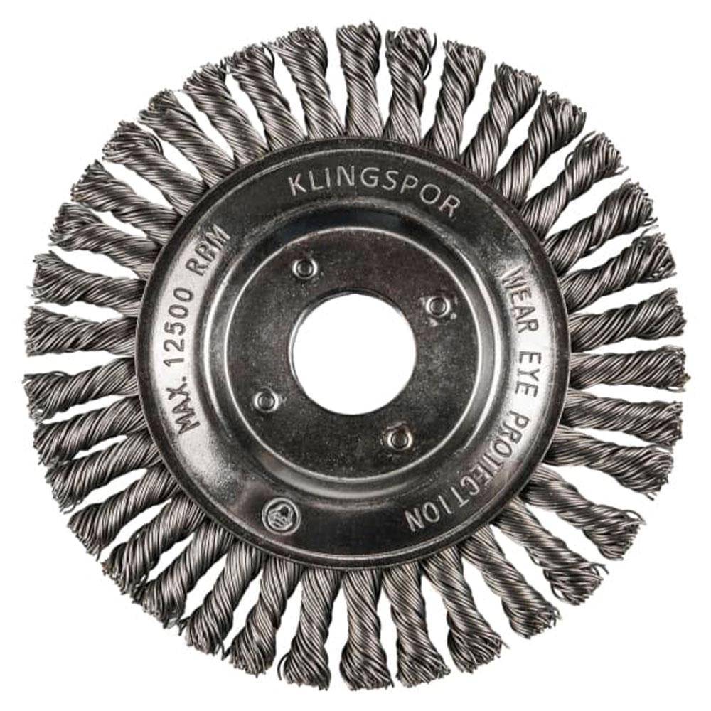 Pipelinebürste BRP 600 Z - für Stahl - gezopfter Draht - Ø 115 mm - Bohrung 22,23 mm - Preis per Stück