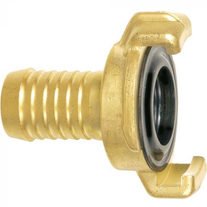 GEKA® Schlauchstück - Tülle mit erhöhter Endrippe - Messing - Schlauchgröße 5/8" - Schlauch ID 16 mm