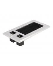 Delock Keystone-Steckdose - RJ 45 - 2 Netzwerksteckdosen - Kabeldurchführung mit