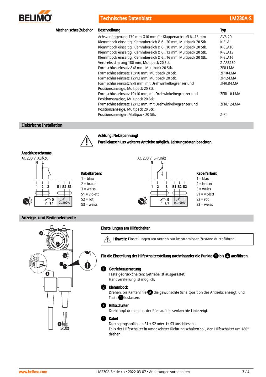 Belimo Klappenstellantrieb | LM230A-S