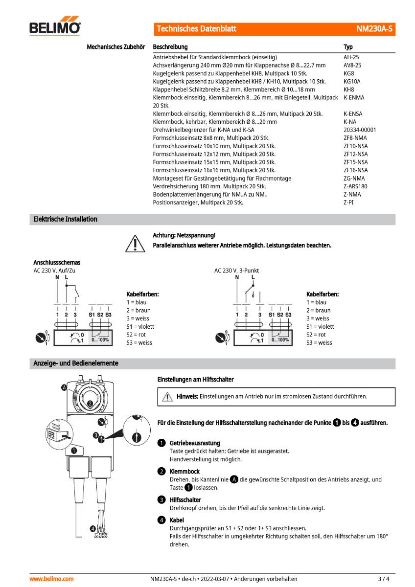Belimo Klappenstellantrieb | NM230A-S