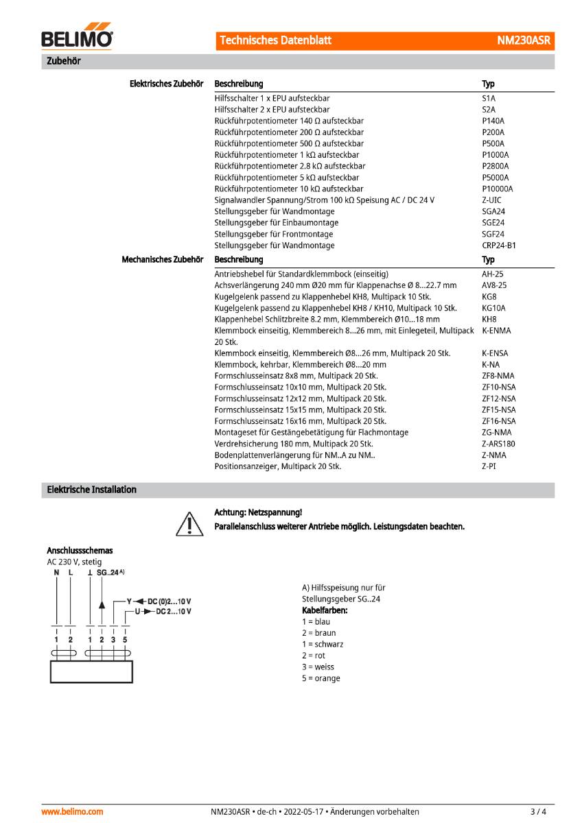Belimo - Klappenstellantrieb NM230ASR
