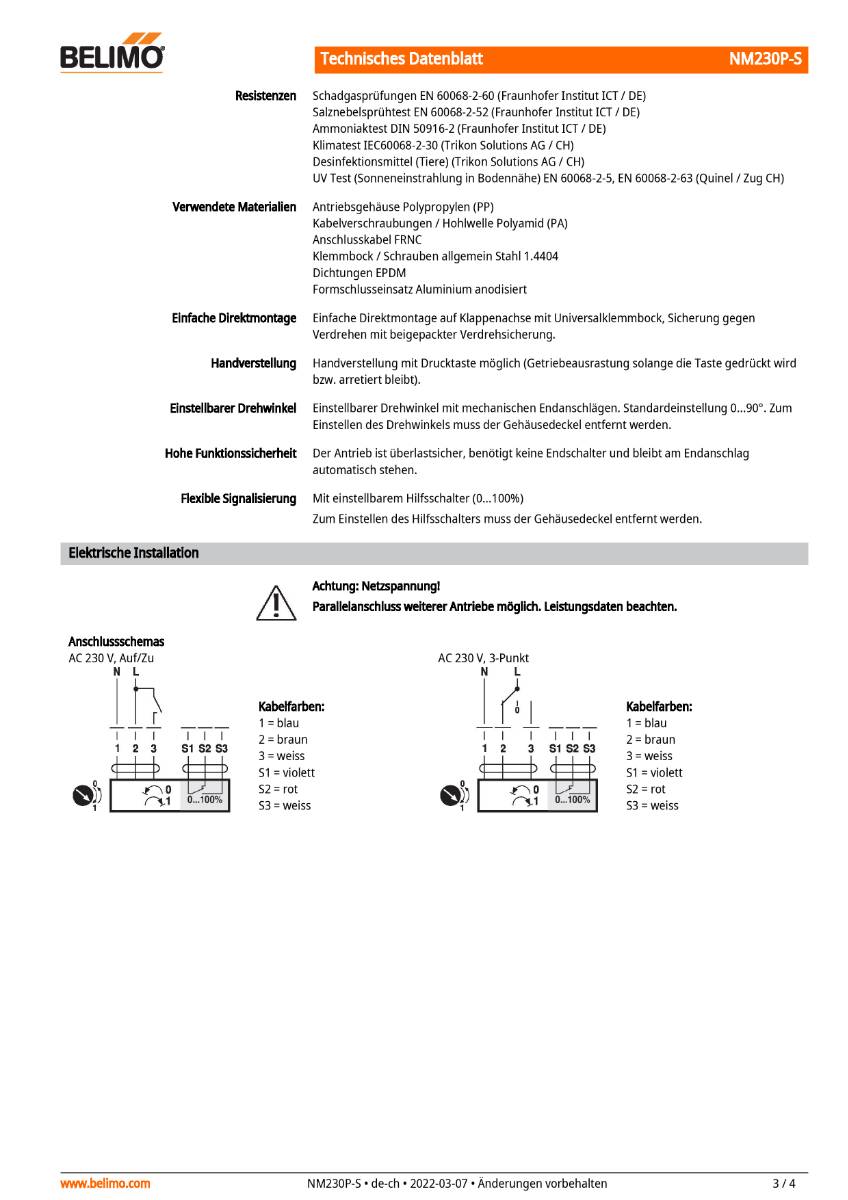 Belimo Klappenstellantrieb | NM230P-S