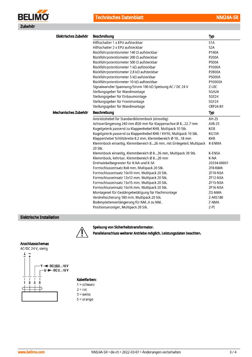 Belimo Klappenstellantrieb | NM24A-S