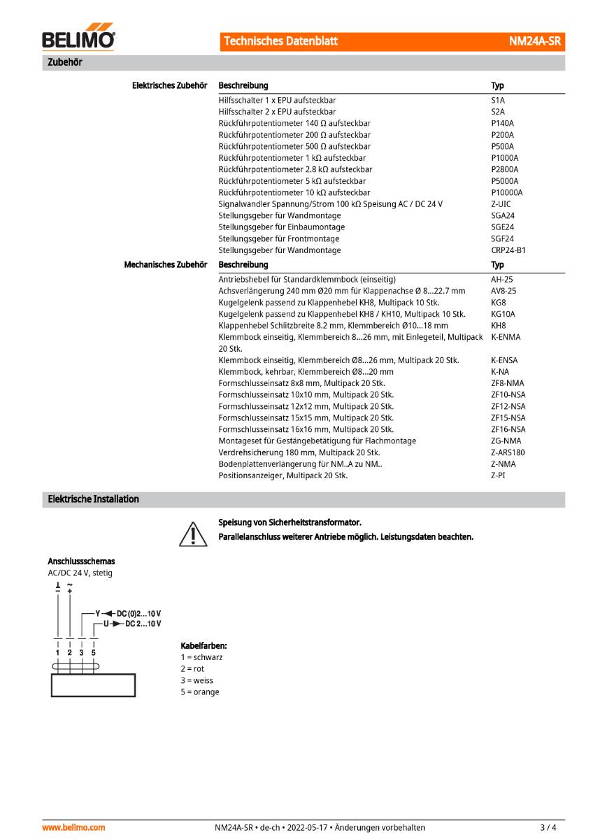 Belimo Klappenstellantrieb | NM24A-SR