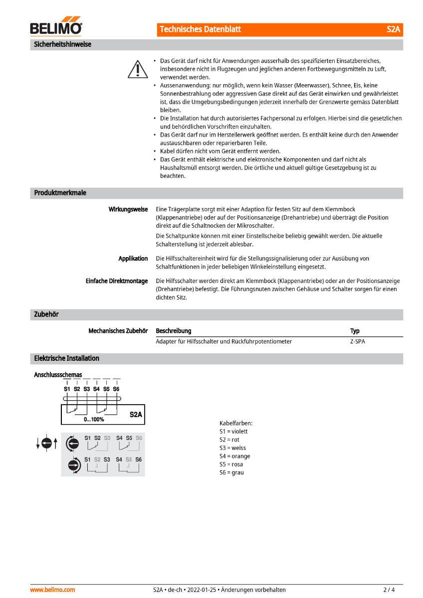 Belimo Hilfsschalter | S2A