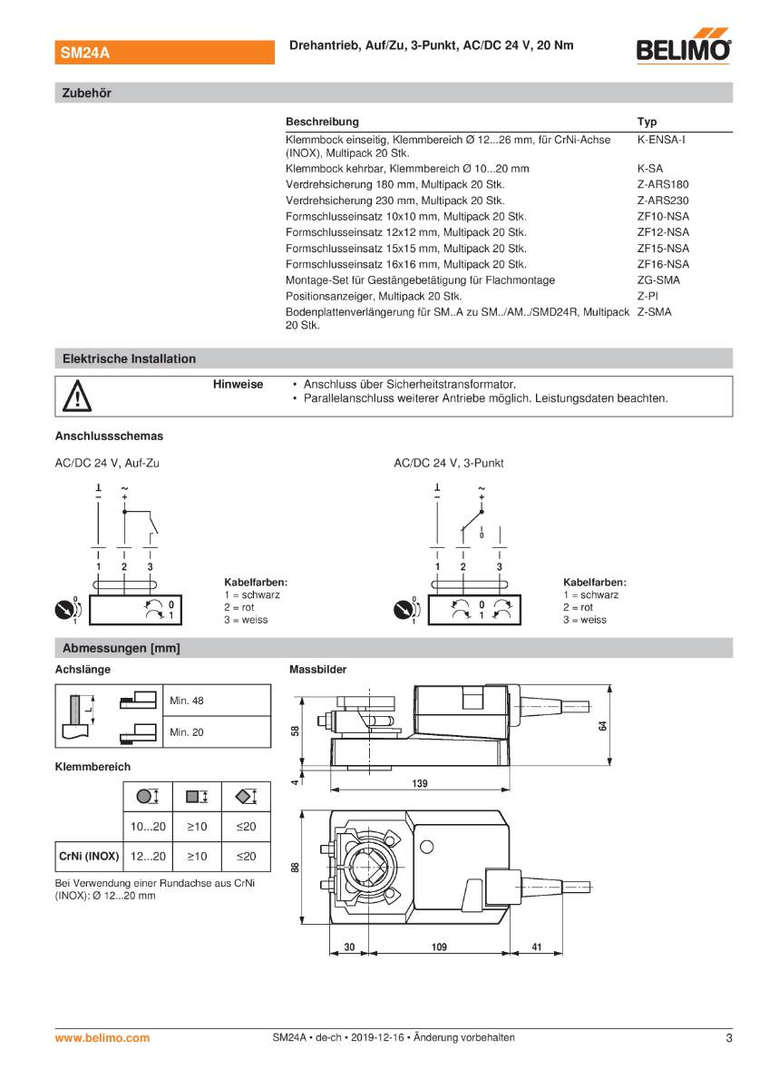 Belimo Klappenstellantrieb | SM24A