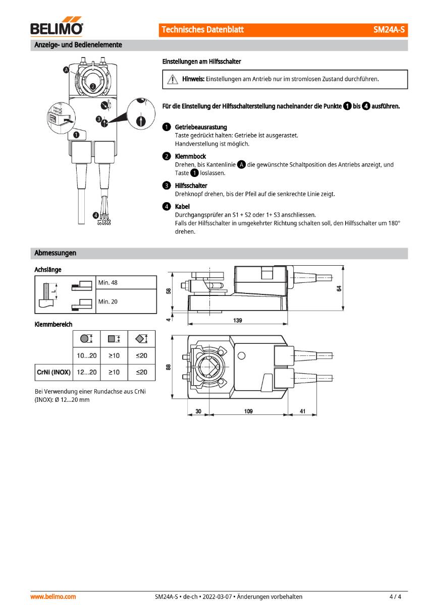 Belimo Klappenstellantrieb | SM24A-S