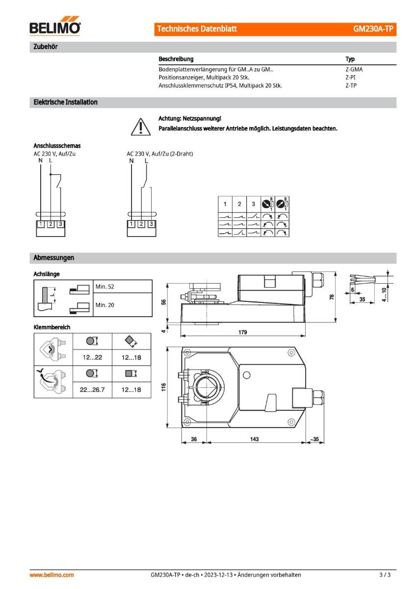 Belimo GM230A-TP