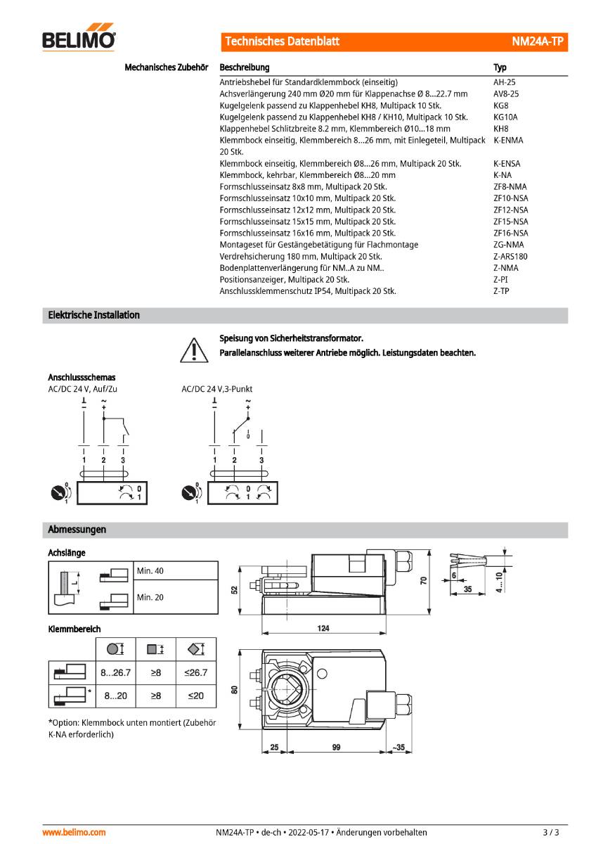 Belimo Klappenstellantrieb | NM24A-TP