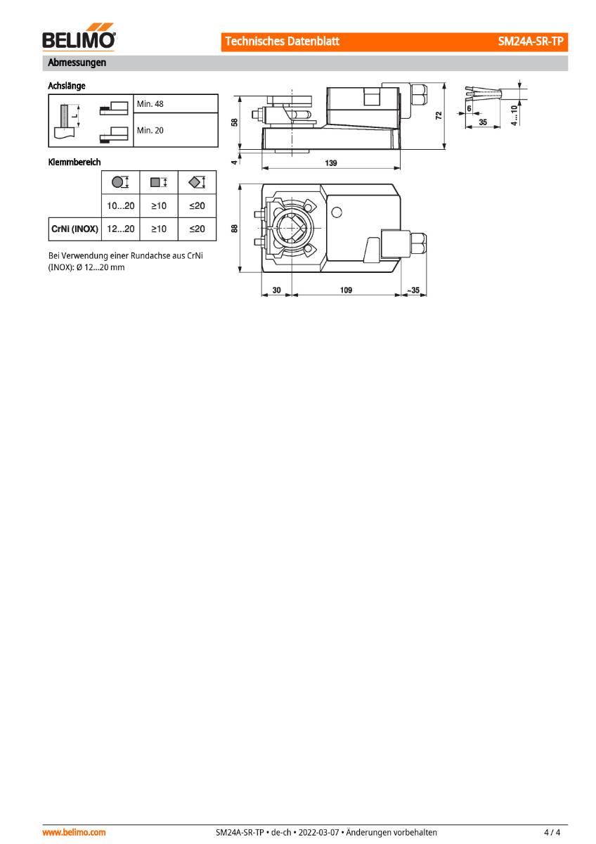 Belimo Klappenstellantrieb | SM24A-SR-TP