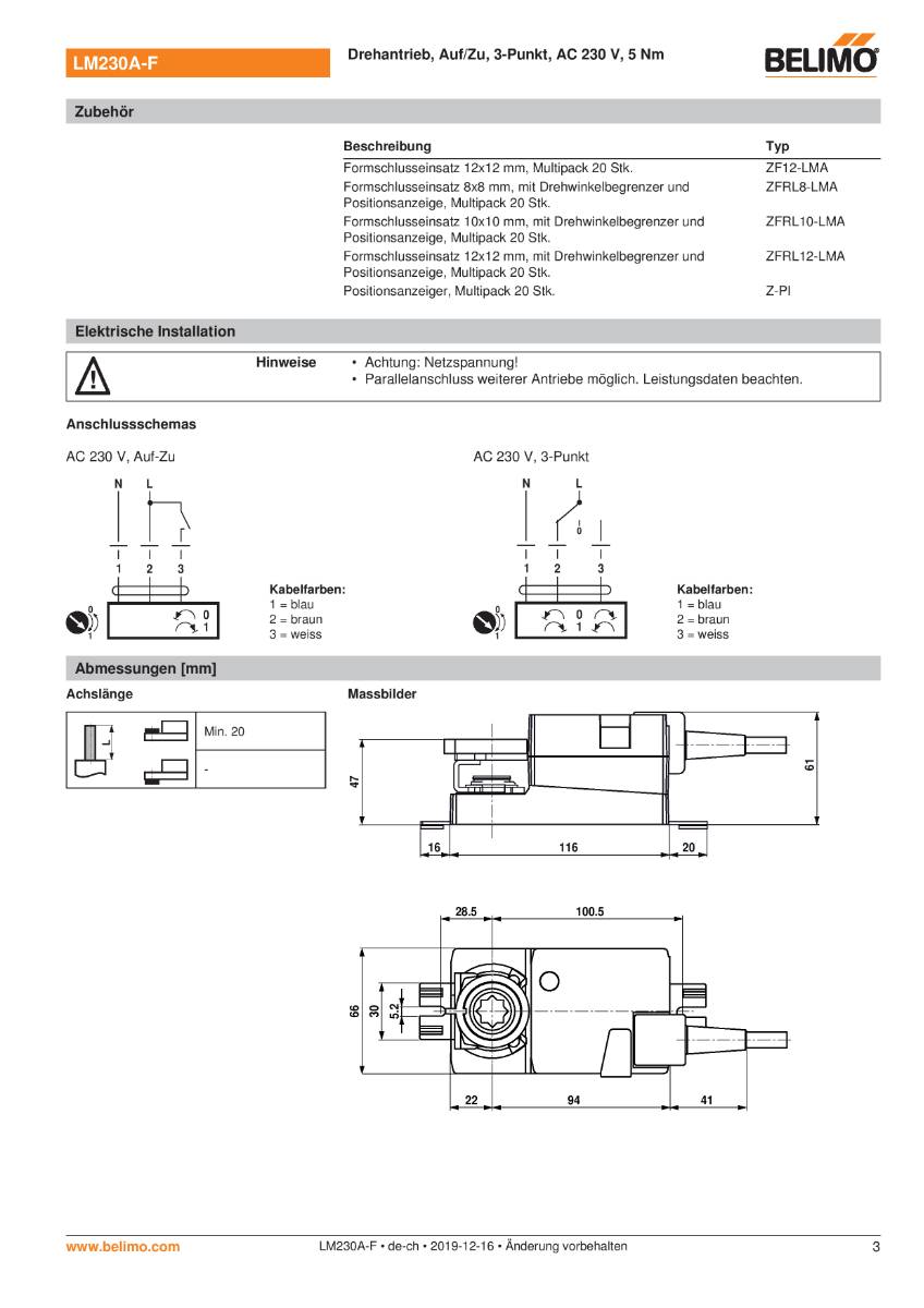 Belimo Klappenstellantrieb | LM230A-F