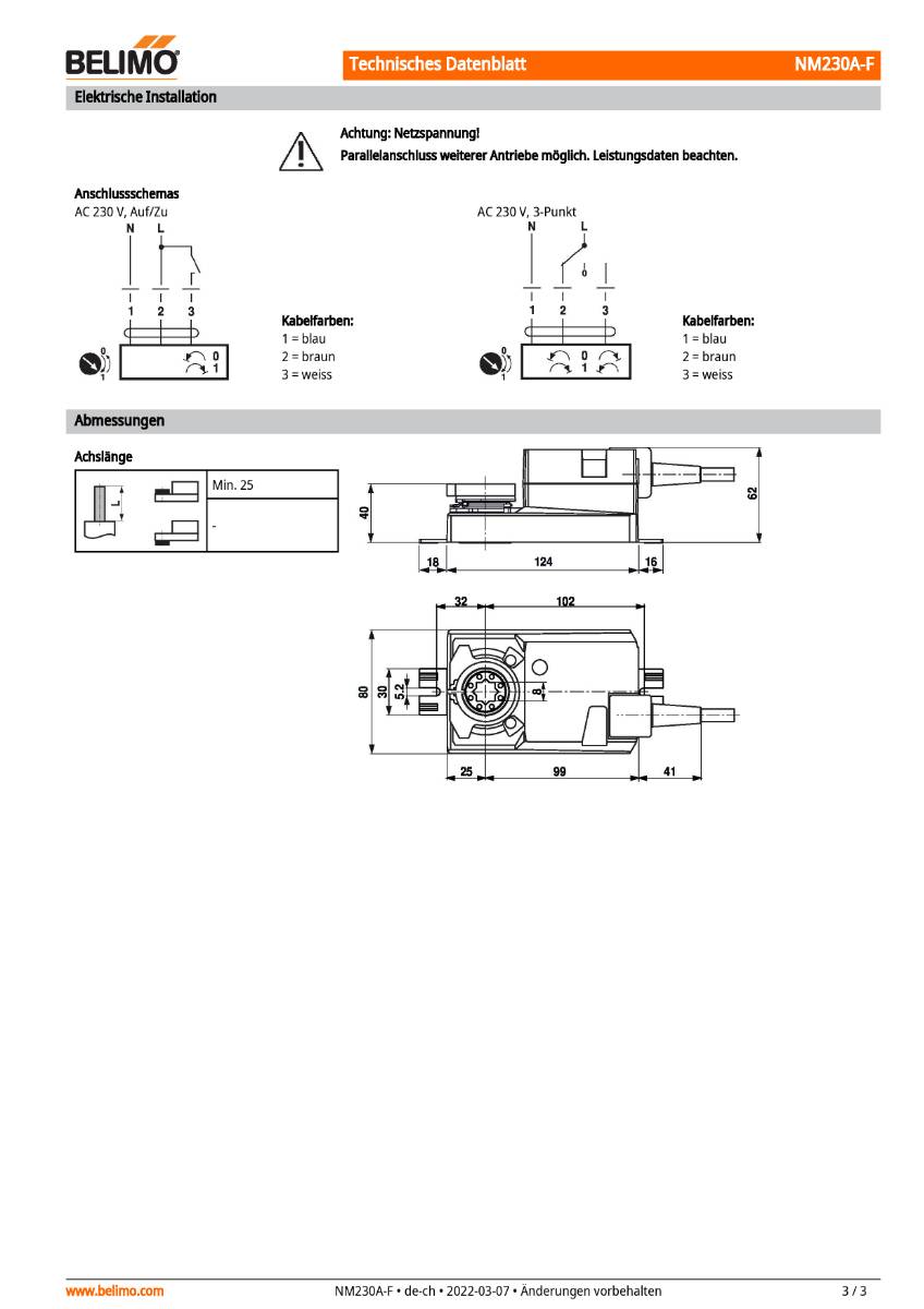 Belimo - Klappenstellantrieb NM230A-F