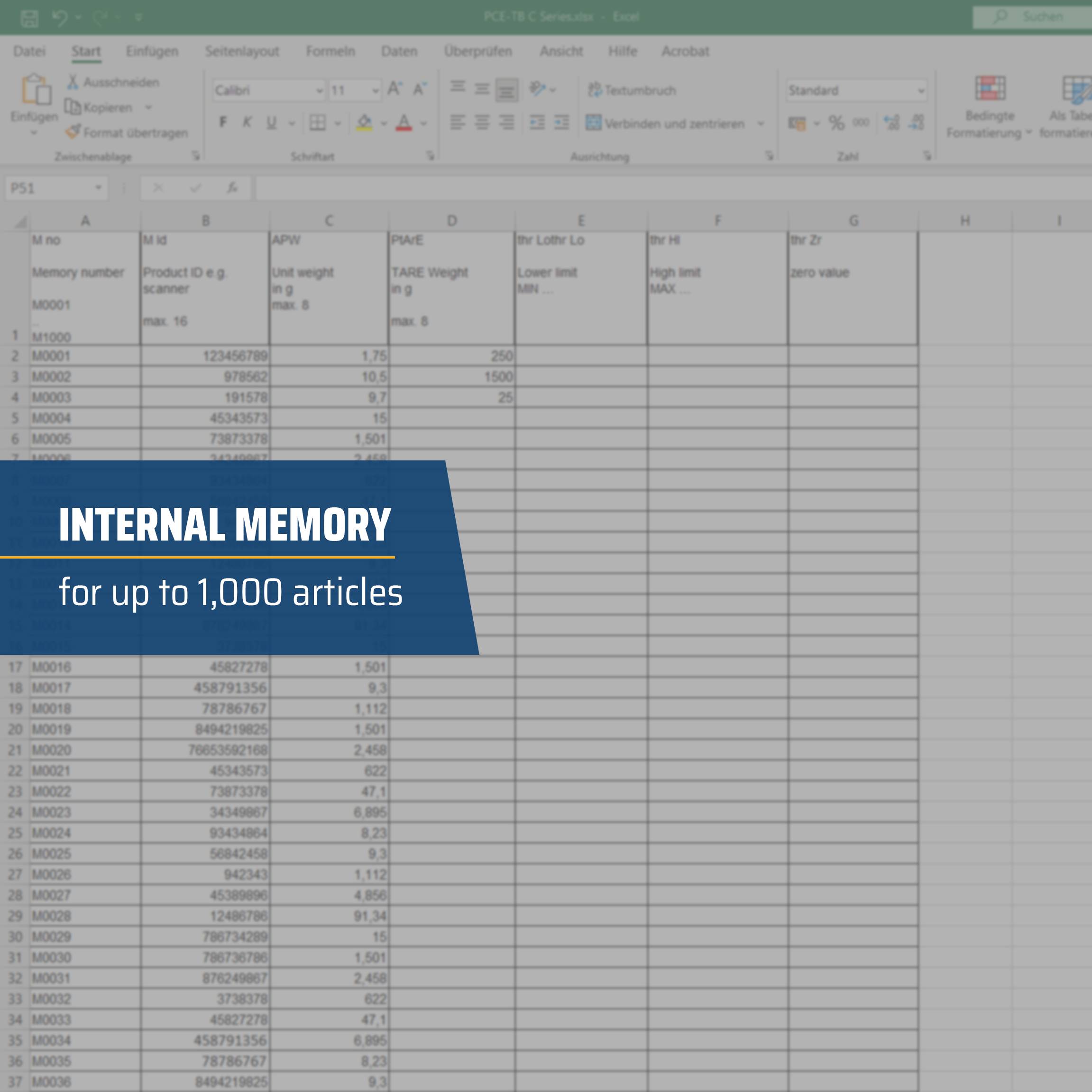 PCE Instruments Zählwaage PCE-TB 30C bis 30 kg |Ablesbarkeit 1 g |Stückzählung |Wägeplatte 300 x 210 |Edelstahl