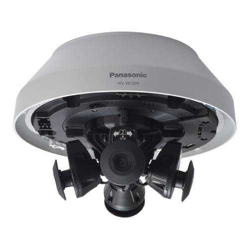I-PRO WV-S8530N - 360° Full-HD Multisensor-Netzwerkkamera für Außenbereiche (4x 1/3" MOS-Sensor | 8 Megapixel |