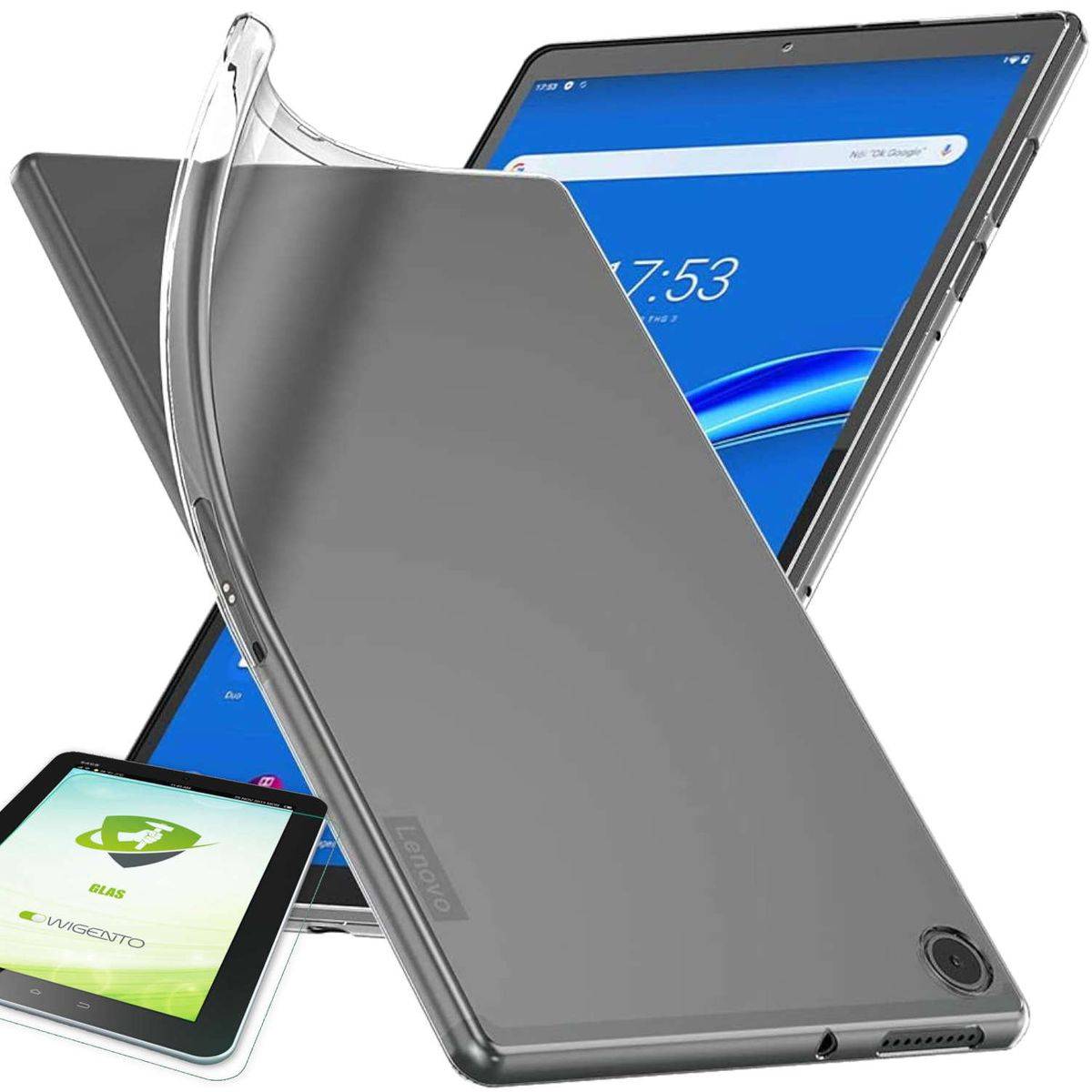 Für Lenovo M10 Plus 2022 3. Gen 10.6 Zoll Transparent Hülle Tablet Tasche Cover + H9 Hart Glas