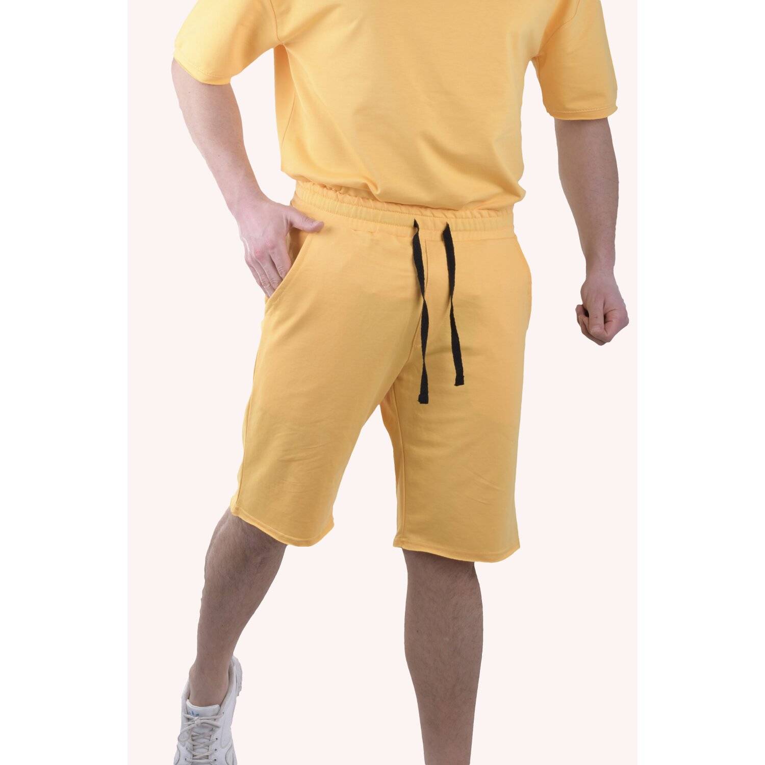 Kurze Hose Trainingshose Sporthose Sommer Shorts Hose Fitness Jogger JH-5011 M Gelb