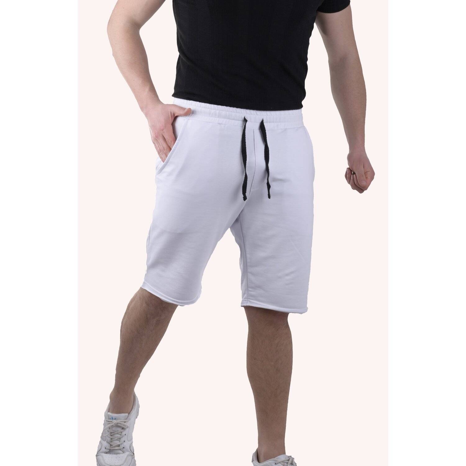 Kurze Hose Trainingshose Sporthose Sommer Shorts Hose Fitness Jogger JH-5011 2XL Weiß