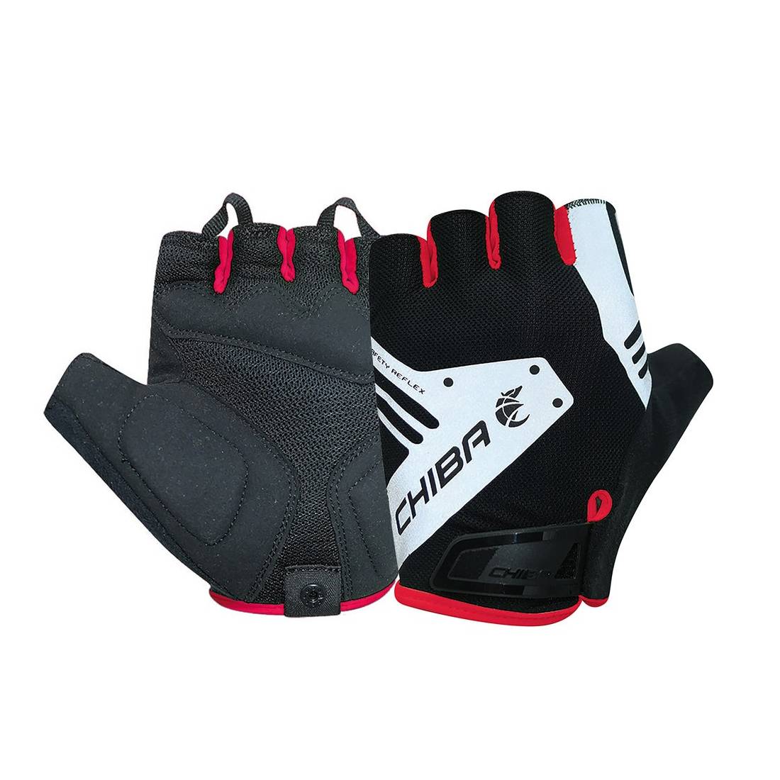 CHIBA Handschuh "Air Plus Reflex" kurz, Größe: M, rot/schwarz/weiß (1 Paar)