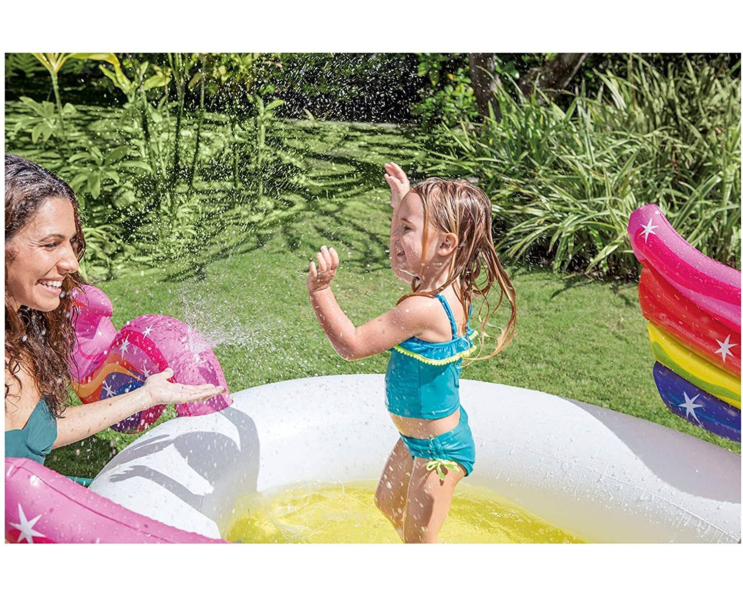 INTEX 57441NP - Baby Pool - Einhorn (272x193x104cm) + Reparaturflicken