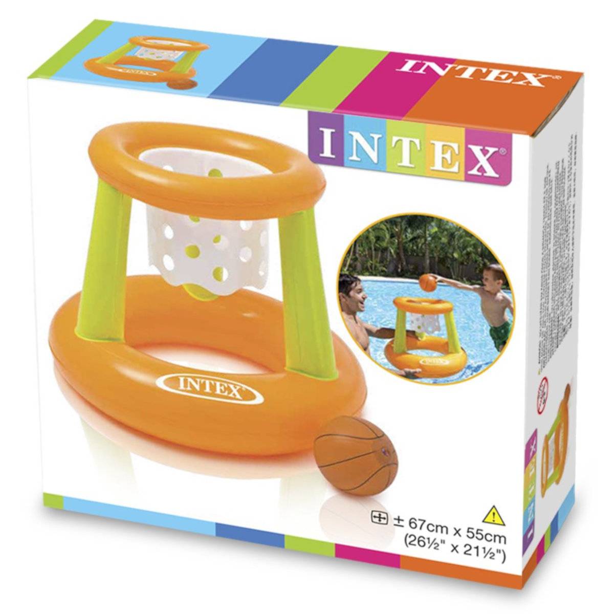 INTEX 58504NP - Wasserspiel - »Floating Hoops« (67x55cm) + extra Reparaturflicken