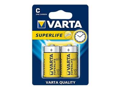 Varta Superlife 2014 - Batterie 2 x C - Kohlenstoff