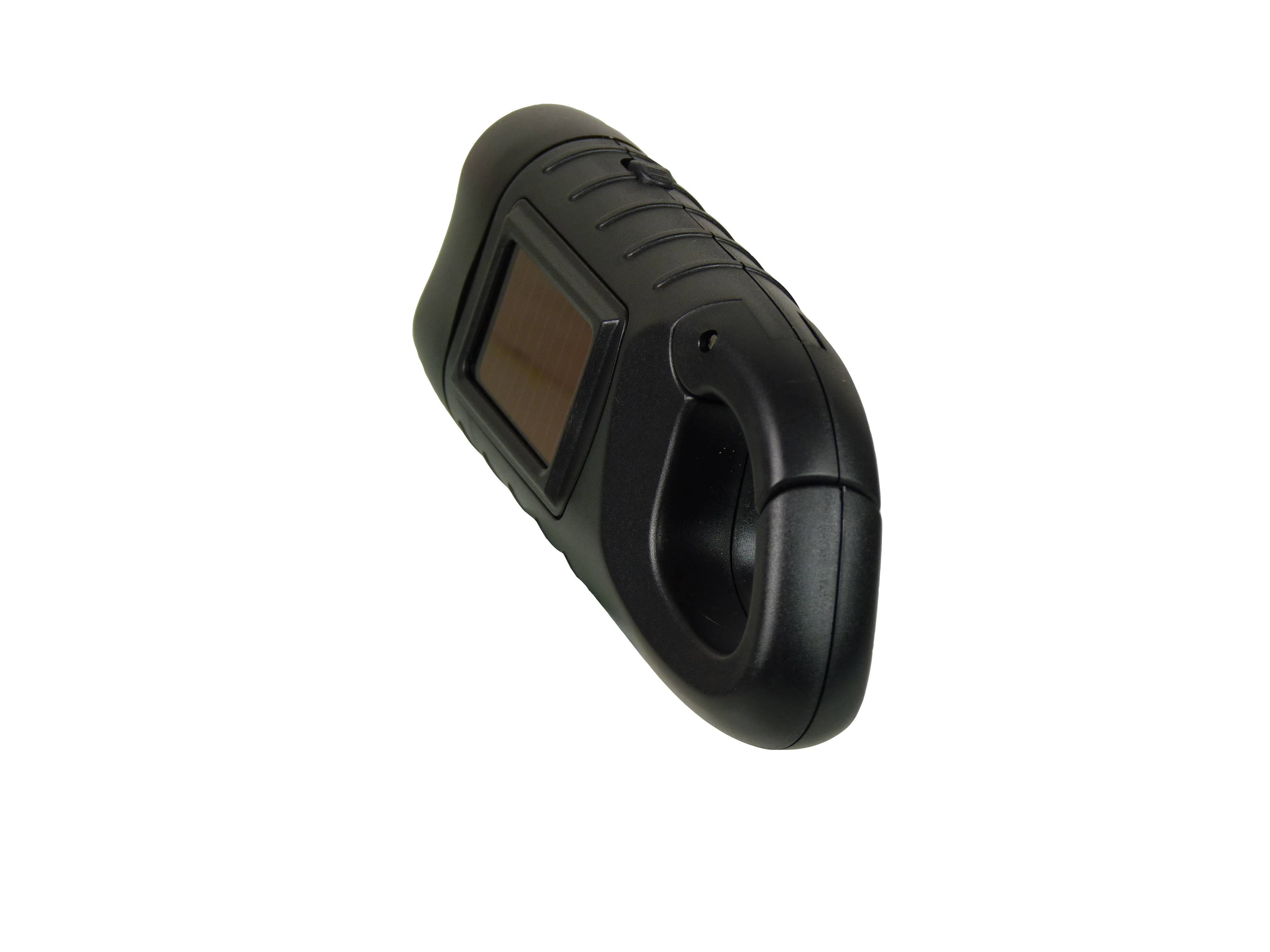 PowerPlus Seahorse Dynamo und Solar 3 LED Taschenlampe schwarz mit Karabinerhaken