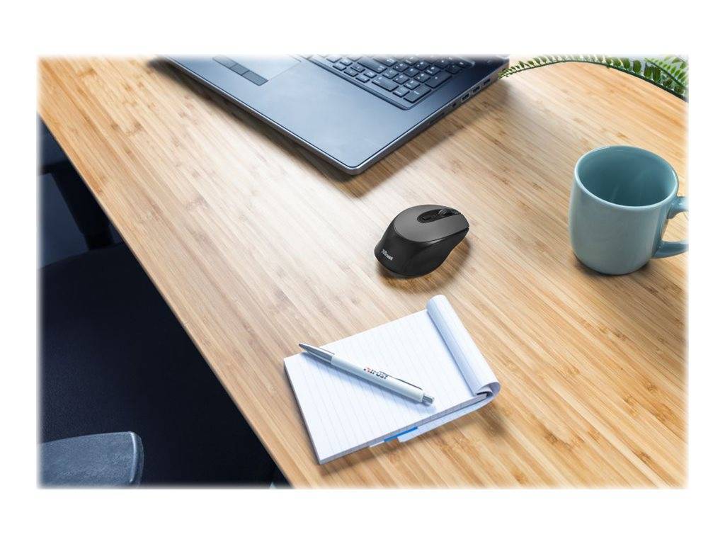 Trust Zaya - Maus - rechts- und linkshändig - optisch - 4 Tasten - kabellos - 2.4 GHz - kabelloser Empfänger (USB)