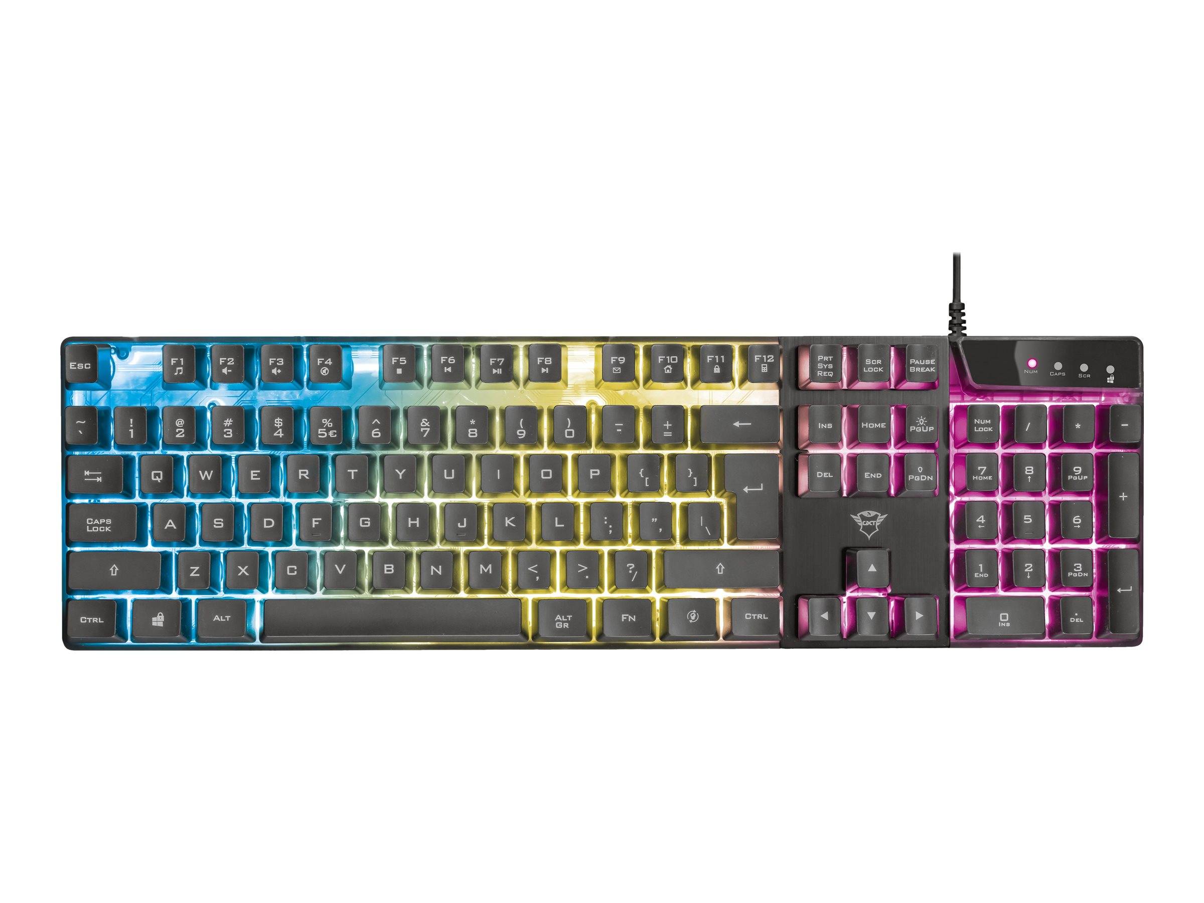 Trust GXT 835 Azor - Tastatur - hintergrundbeleuchtet