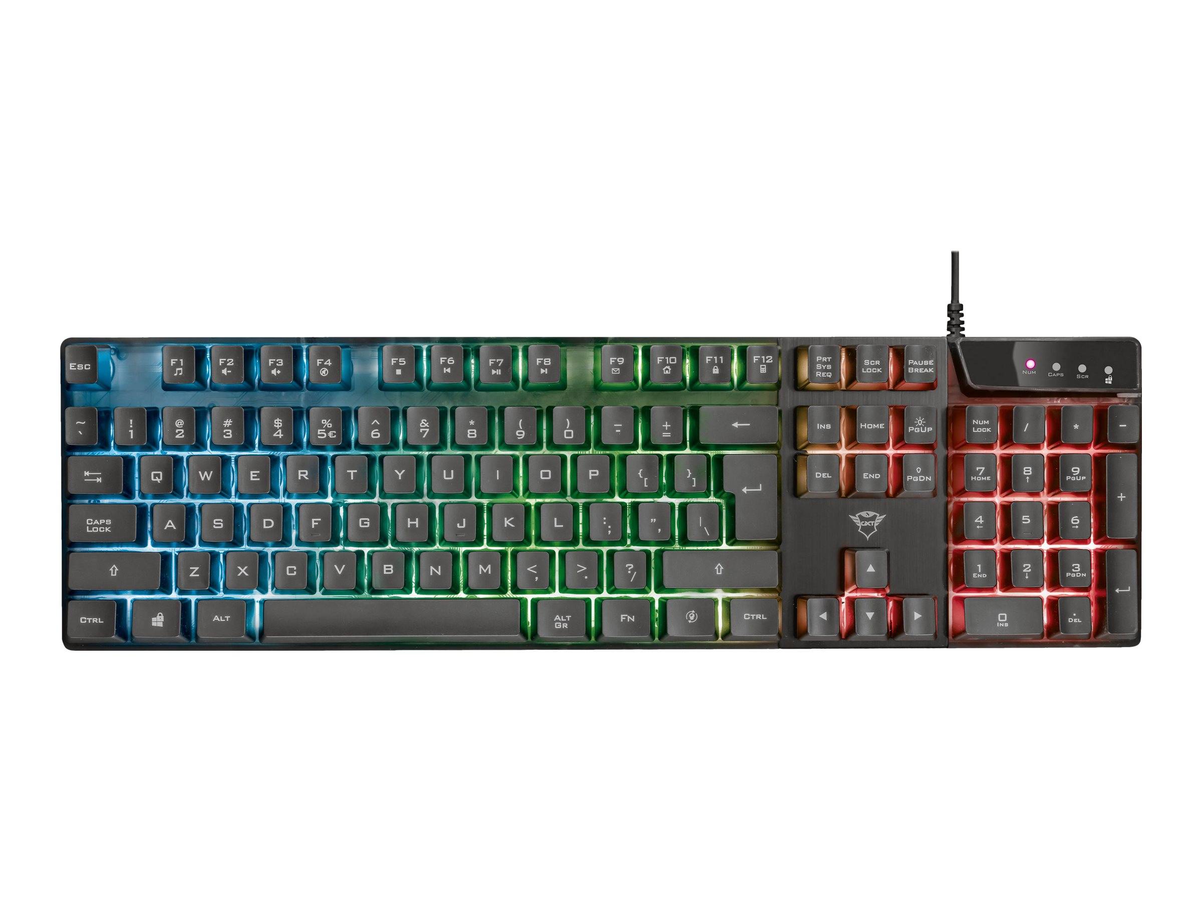 Trust GXT 835 Azor - Tastatur - hintergrundbeleuchtet
