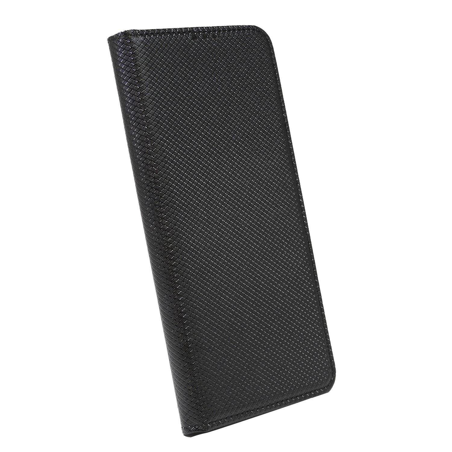Buch Tasche "Smart" für SAMSUNG GALAXY A73 5G Handy Hülle Schutzhülle mit Standfunktion, Kartenfach Schwarz