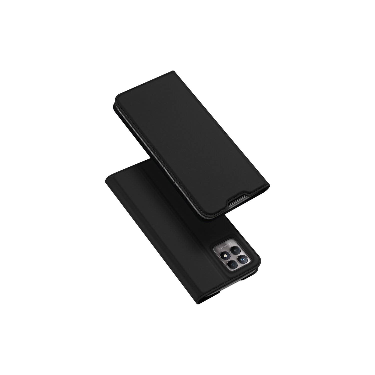 Buch Tasche "Dux Ducis" für Realme 9i Handy Hülle Schutzhülle mit Standfunktion, Kartenfach schwarz Schwarz