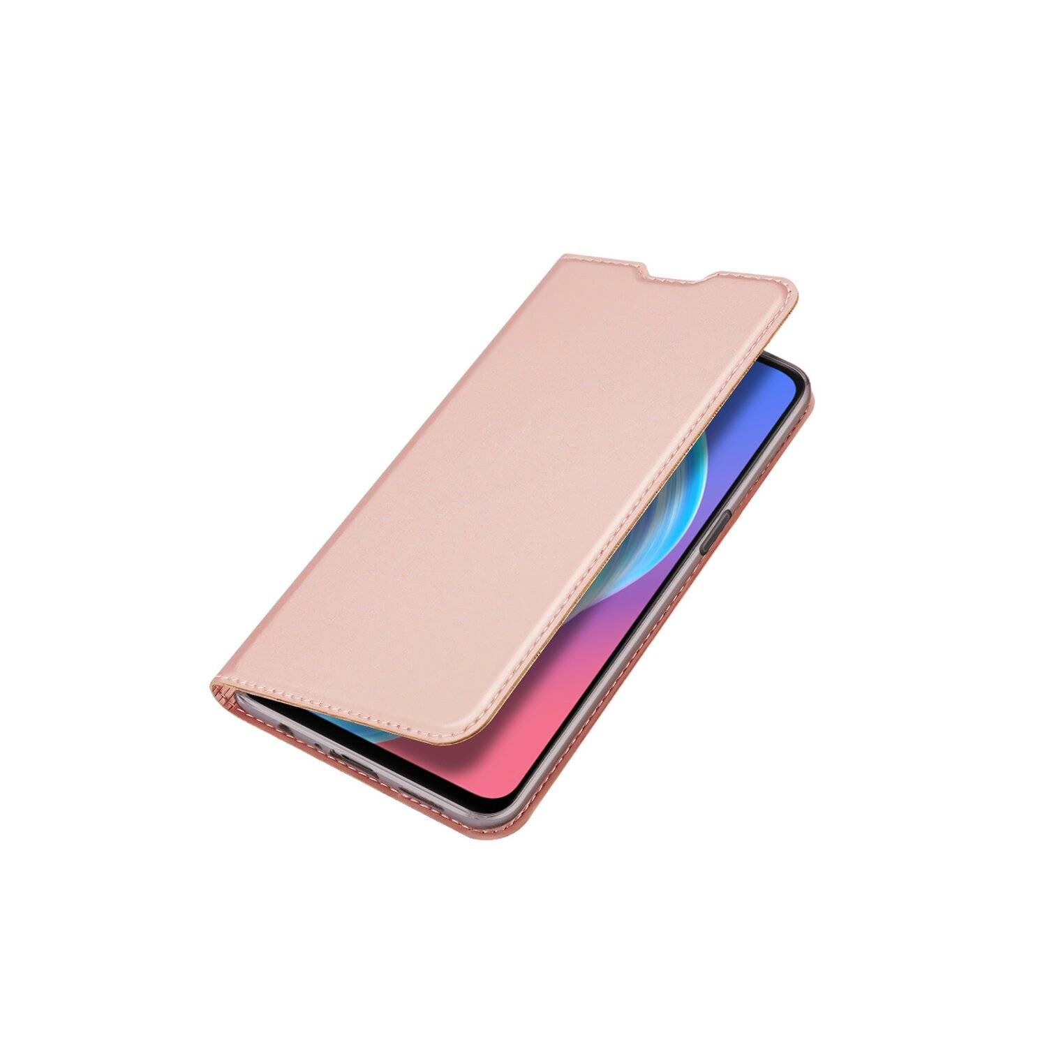 Buch Tasche "Dux Ducis" für Realme 9i Handy Hülle Schutzhülle mit Standfunktion, Kartenfach schwarz Rosa