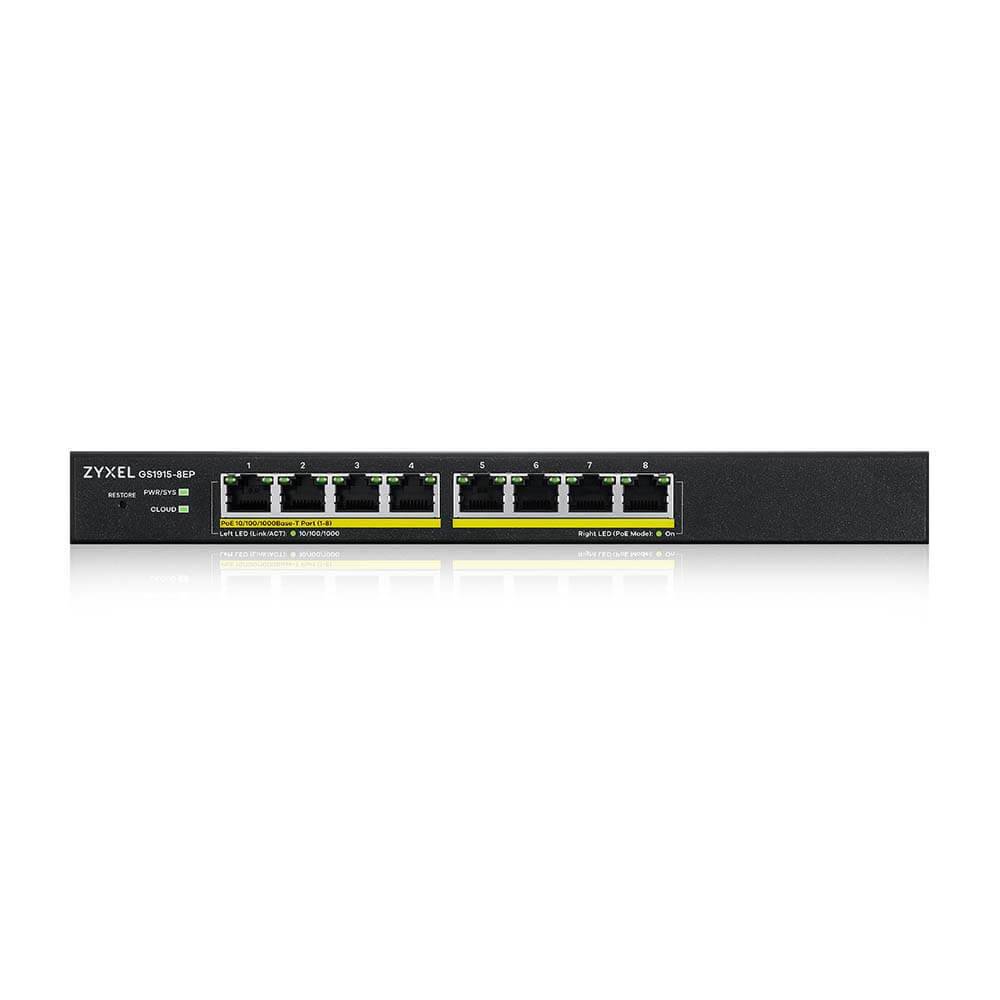 ZyXEL GS1915 Series GS1915-8EP - Switch - kompatibel mit NebulaFLEX - Smart - 8