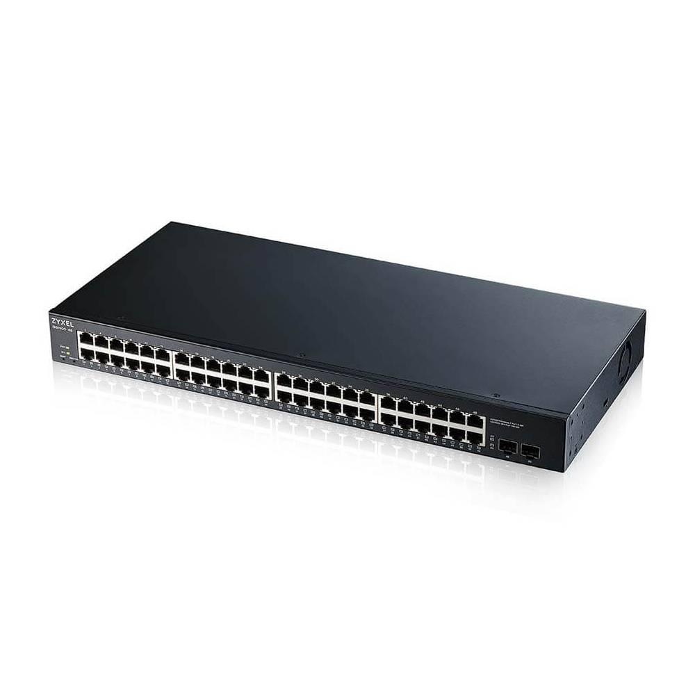 ZyXEL GS1900-48 - Switch - Smart - 48 x 10/100/1000 + 2 x Gigabit SFP - Desktop